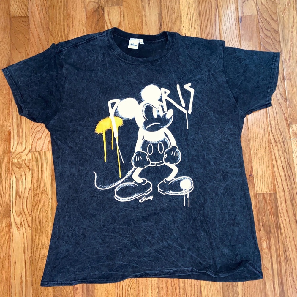 Disney Angry Mickey Acid Wash Tee